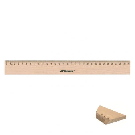 Linijka Leniar drewniana 30cm